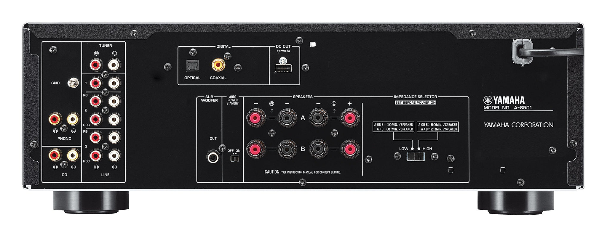 Yamaha AS-501 nero integrato 2 ch 85+85 watt rms